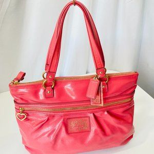 Coach Coral Daisy Liquid Gloss leather handbag